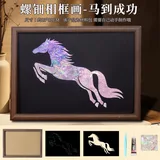 螺钿相框画-马到成功;其他长方形尺寸;独立