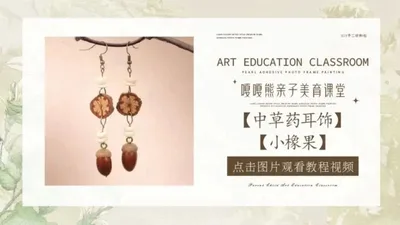 【小橡果】中草药耳环
