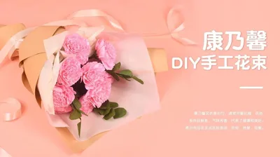 【康乃馨】皱纹纸花束