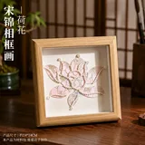 宋锦工艺画摆件-荷花